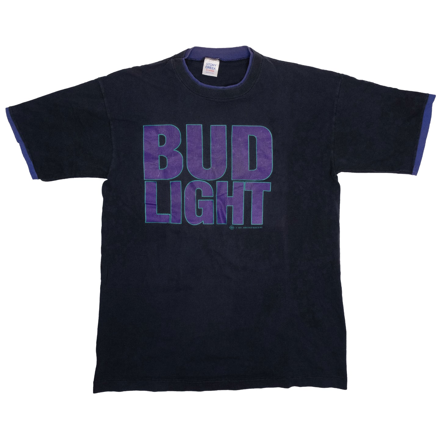 1991 Bud Light Navy Distressed