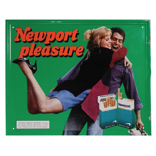 1993 Newport Pleasure Tin Sign