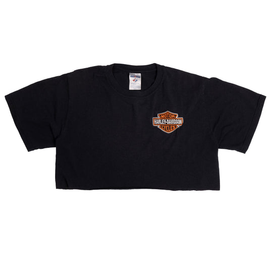 Embroidered Harley-Davidson Crop Top