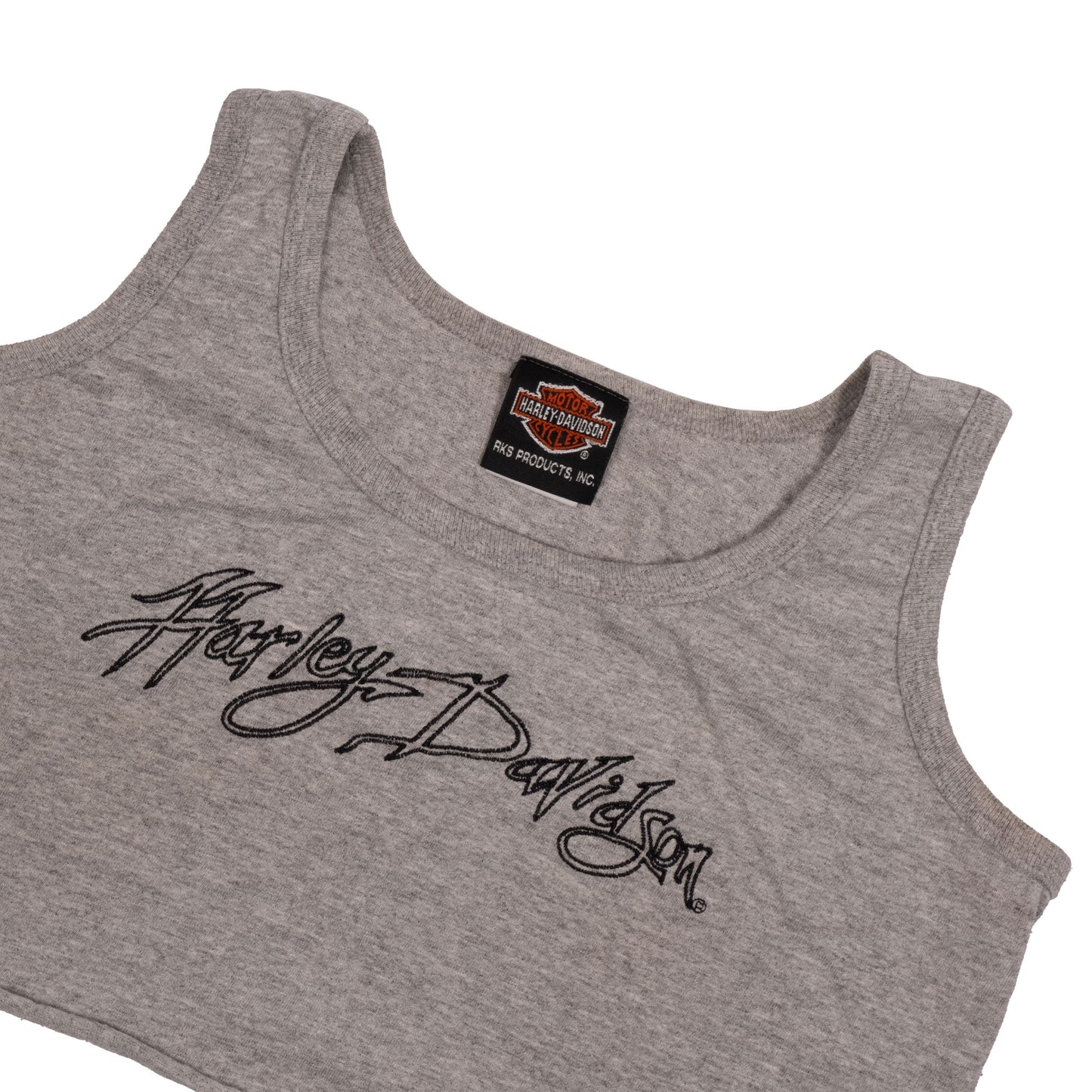 Harley-Davidson Embroidered Cropped Tank Top