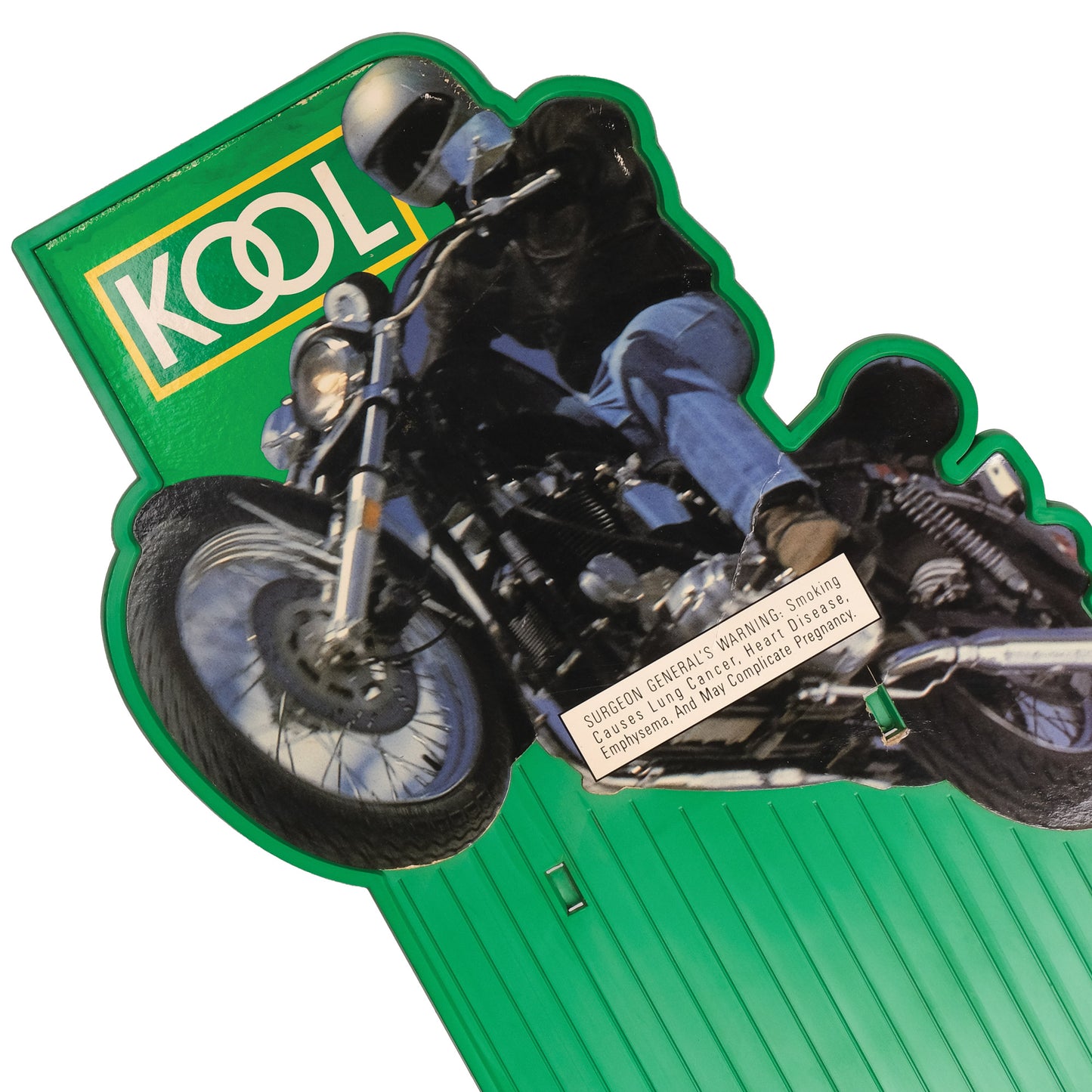 1985 Kool Cigarettes Harley-Davidson Motorcycle Sign