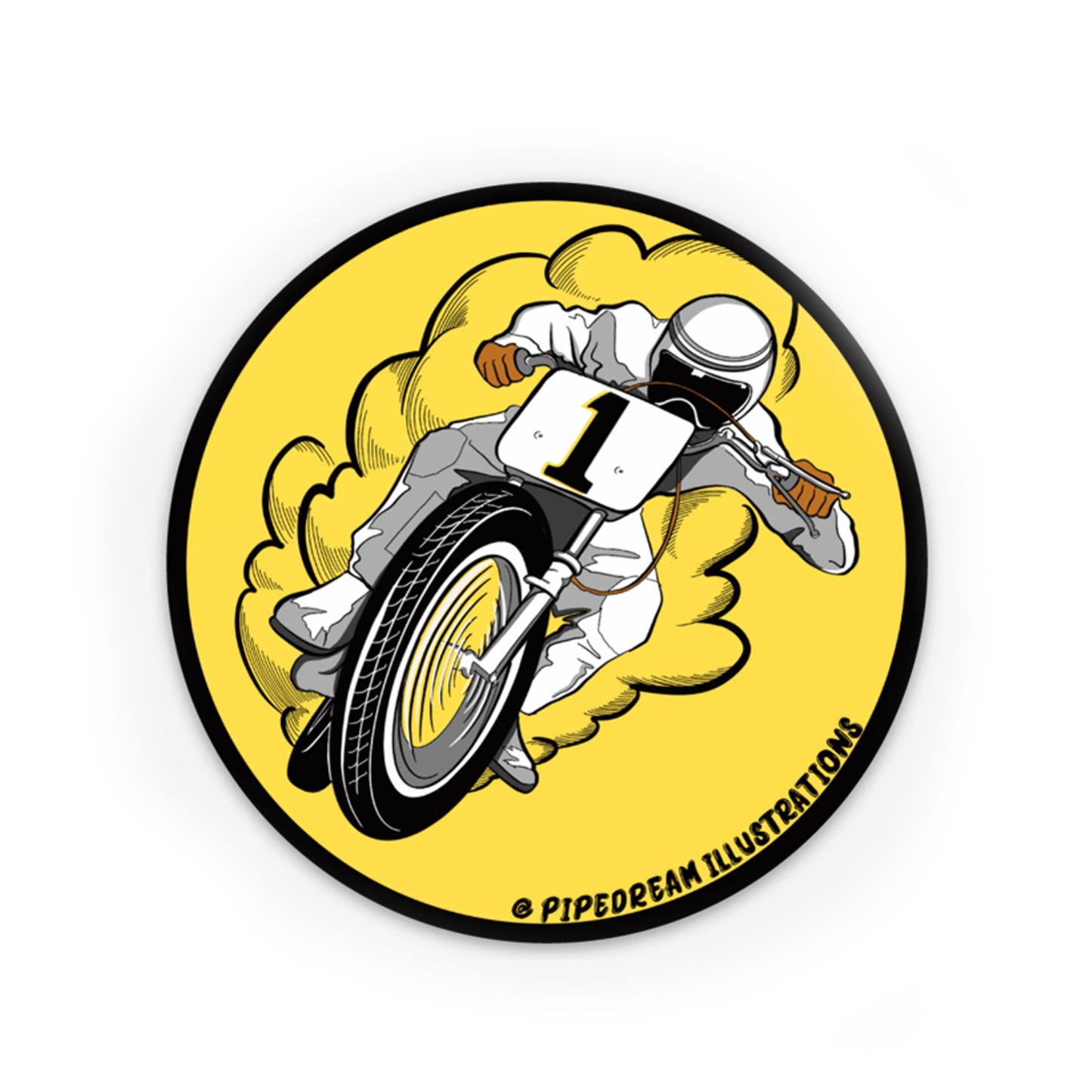 Flat Trackin' 3" Sticker